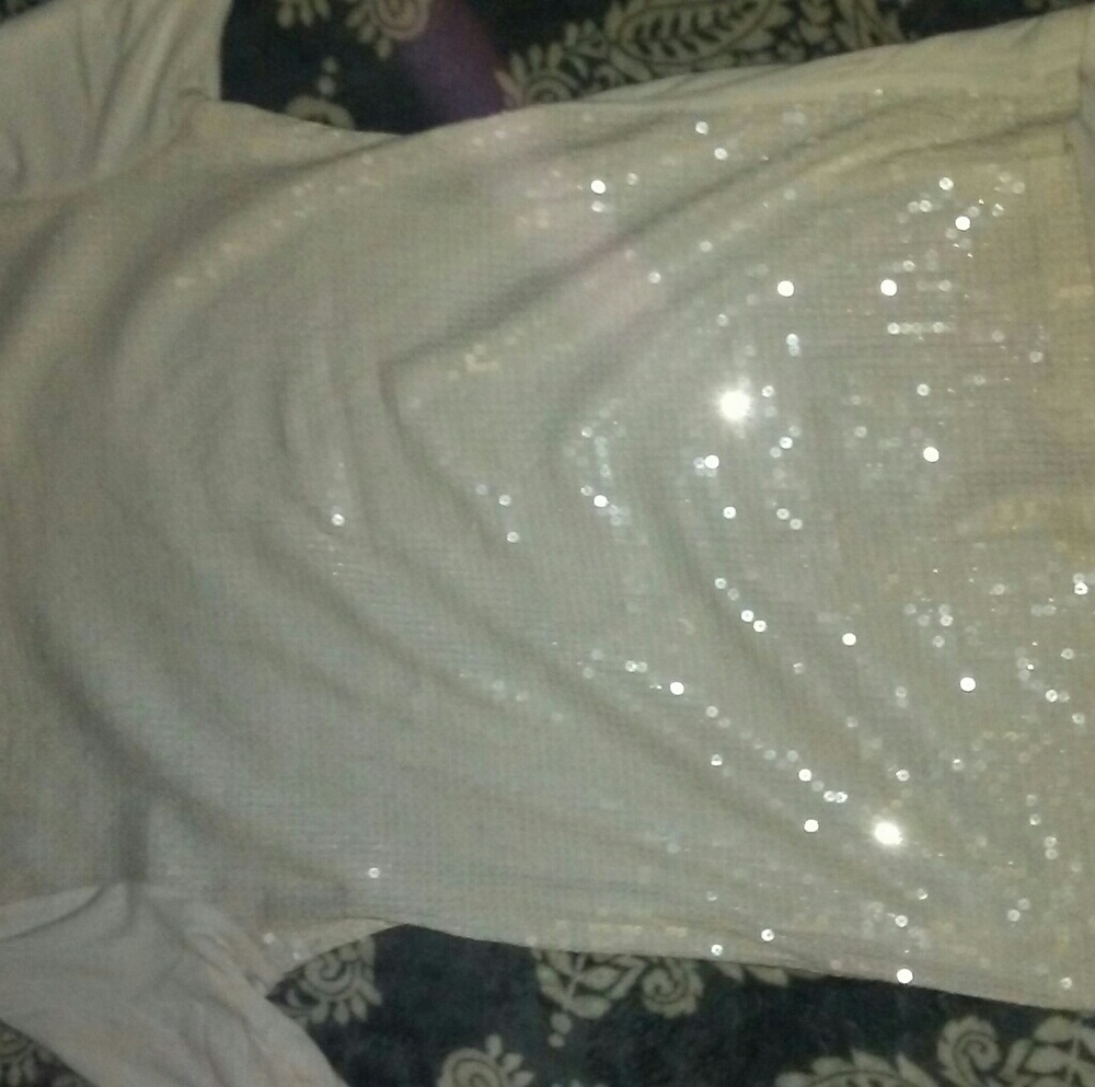 Ann Taylor Loft Off white sequence top